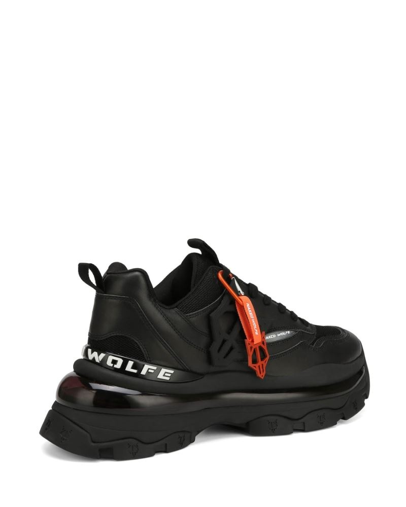 Black Naked Wolfe Spring Men's Sneakers | RIYADH 753GCMBFJ