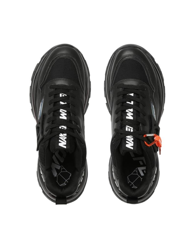 Black Naked Wolfe Spring Men's Sneakers | RIYADH 753GCMBFJ