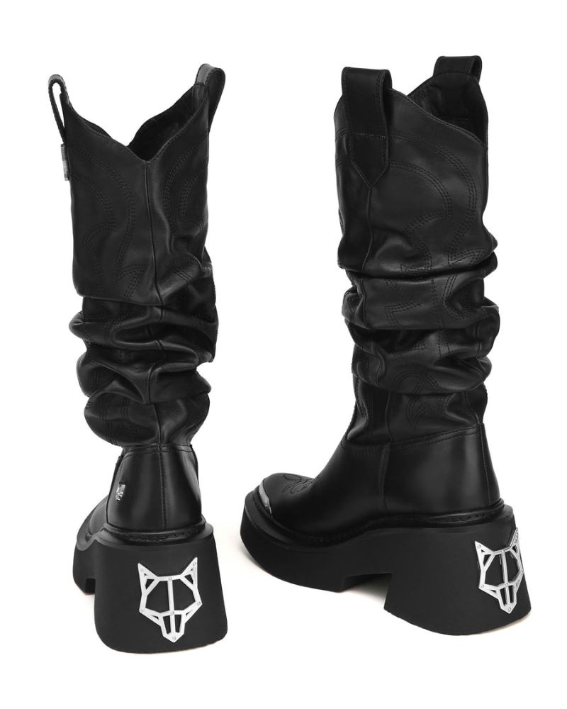 Black Naked Wolfe Stable Women's Platform Boots | RIYADH 642JPDOHV