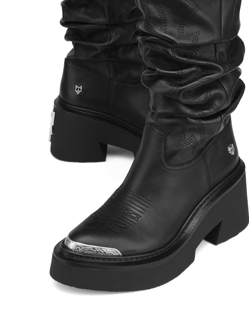 Black Naked Wolfe Stable Women's Platform Boots | RIYADH 642JPDOHV