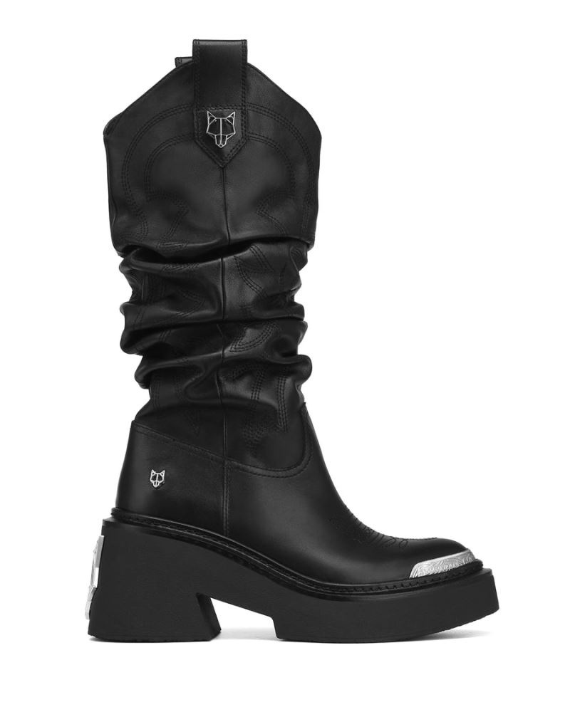 Black Naked Wolfe Stable Women\'s Platform Boots | RIYADH 642JPDOHV