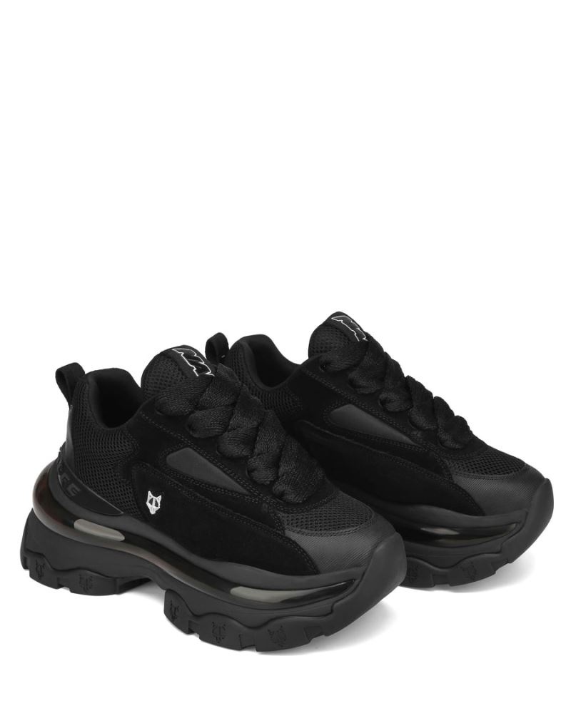 Black Naked Wolfe Strike Double Women's Sneakers | RIYADH 504IJAOSU