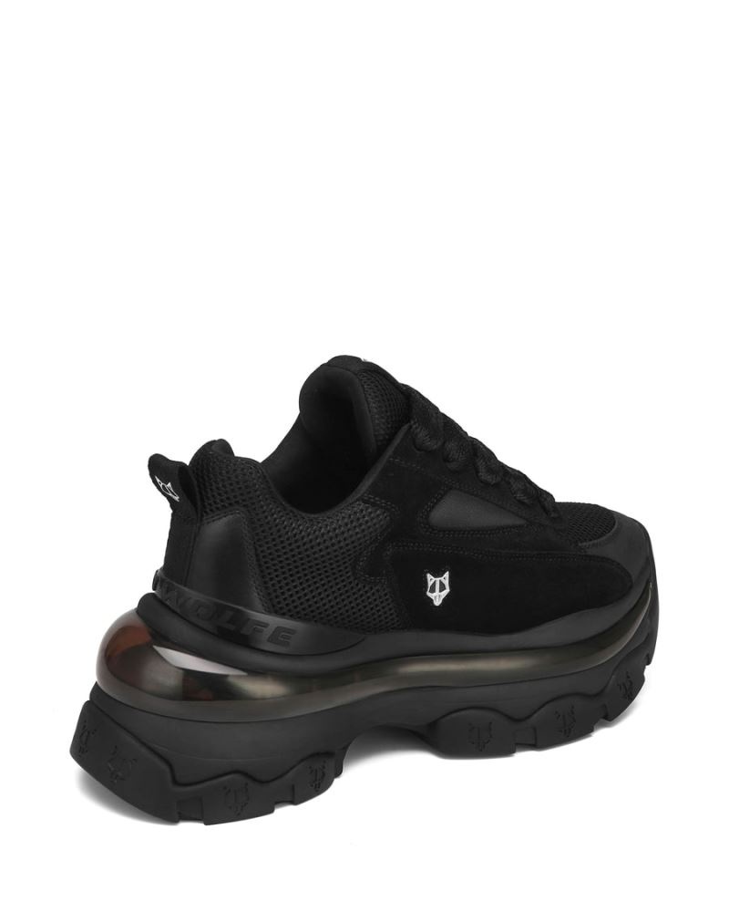 Black Naked Wolfe Strike Double Women's Sneakers | RIYADH 504IJAOSU