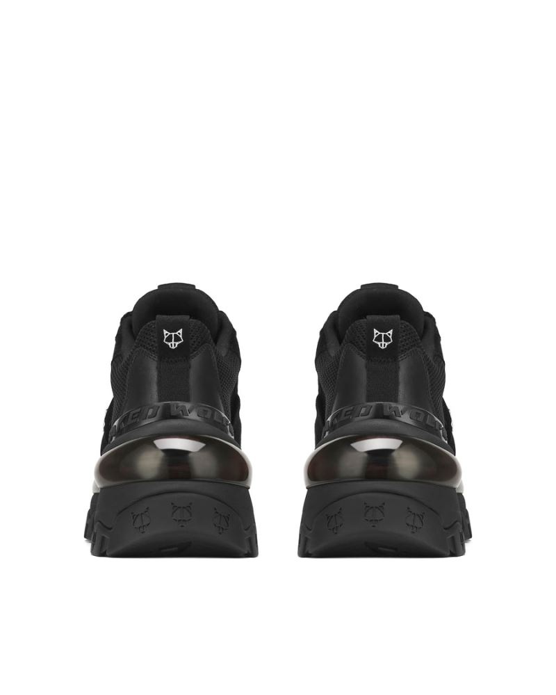 Black Naked Wolfe Strike Double Women's Sneakers | RIYADH 504IJAOSU