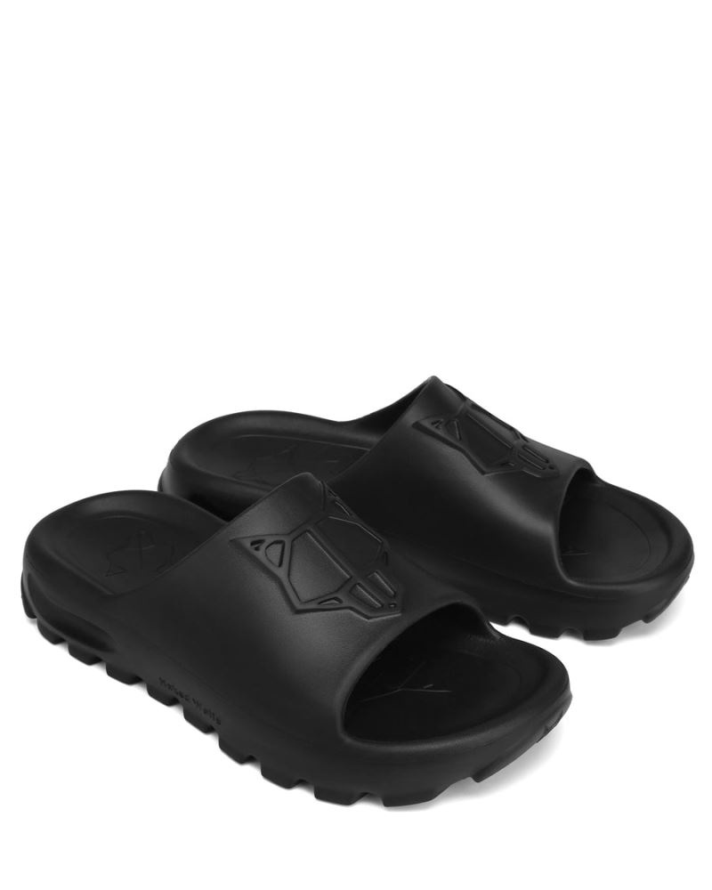 Black Naked Wolfe Tommy Men's Slides | RIYADH 501MJTGNS