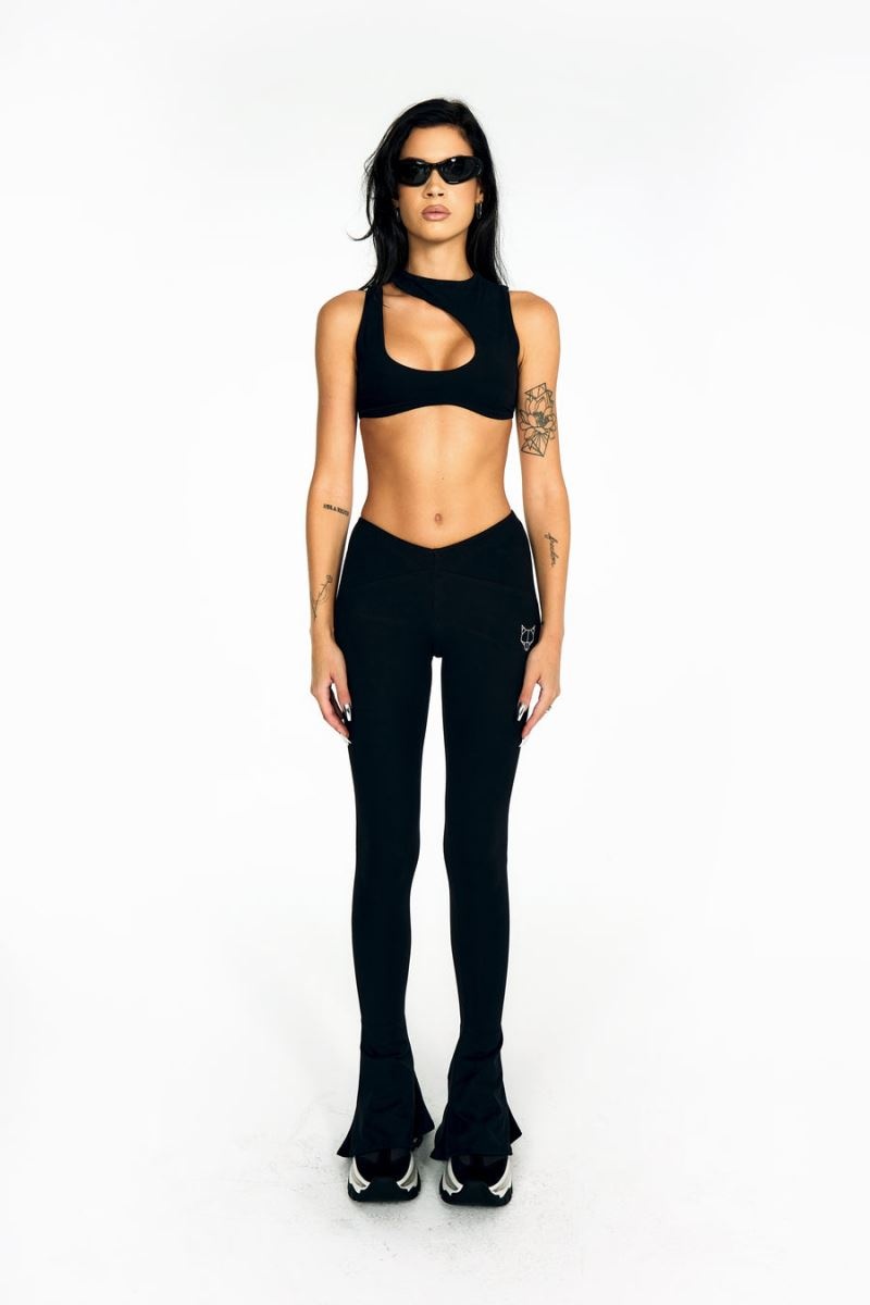 Black Naked Wolfe Ultra Flared Women's Leggings | RIYADH 460DHYBLF