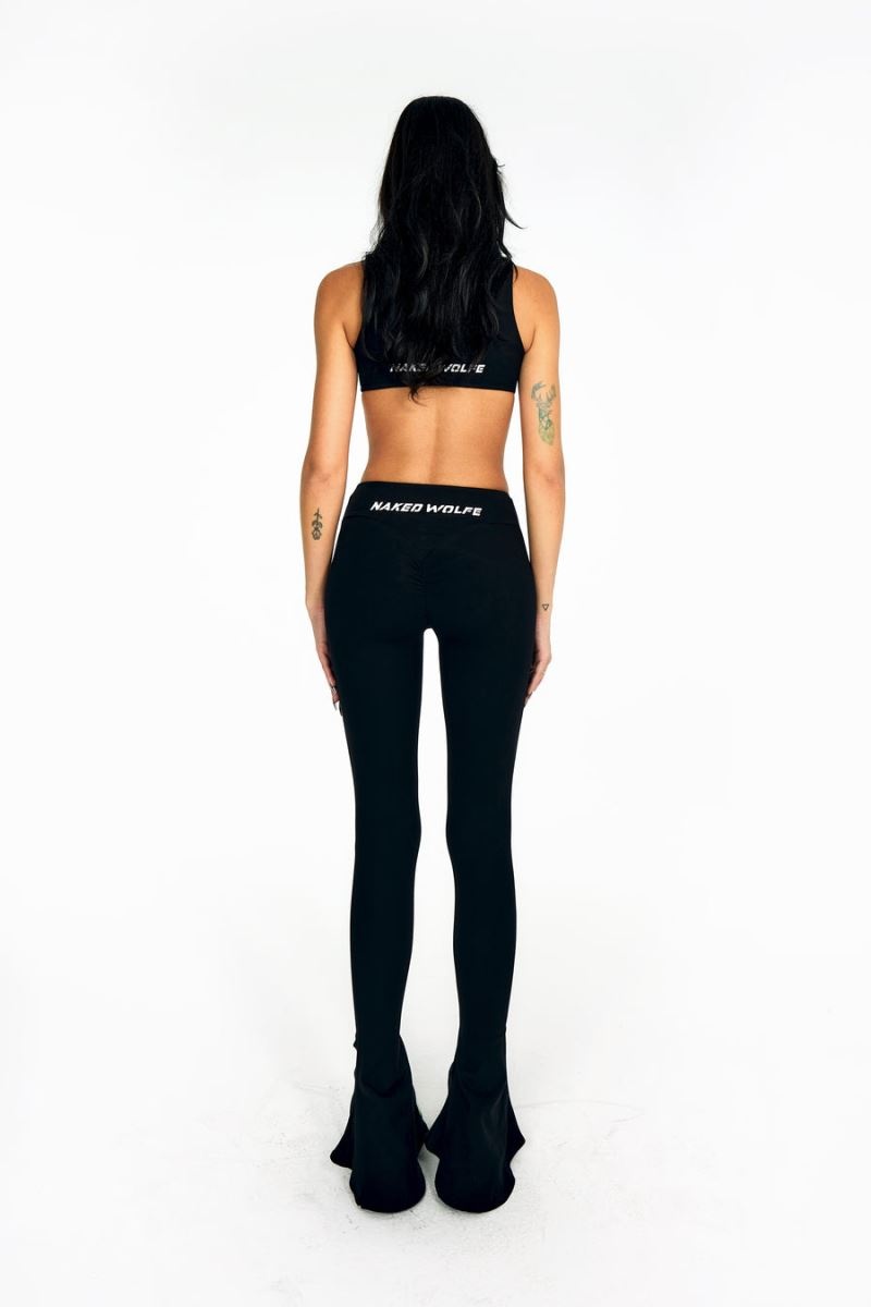 Black Naked Wolfe Ultra Flared Women's Leggings | RIYADH 460DHYBLF