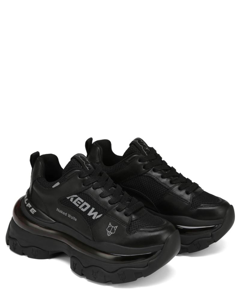 Black Naked Wolfe Wind Women's Sneakers | RIYADH 450UXEKYA