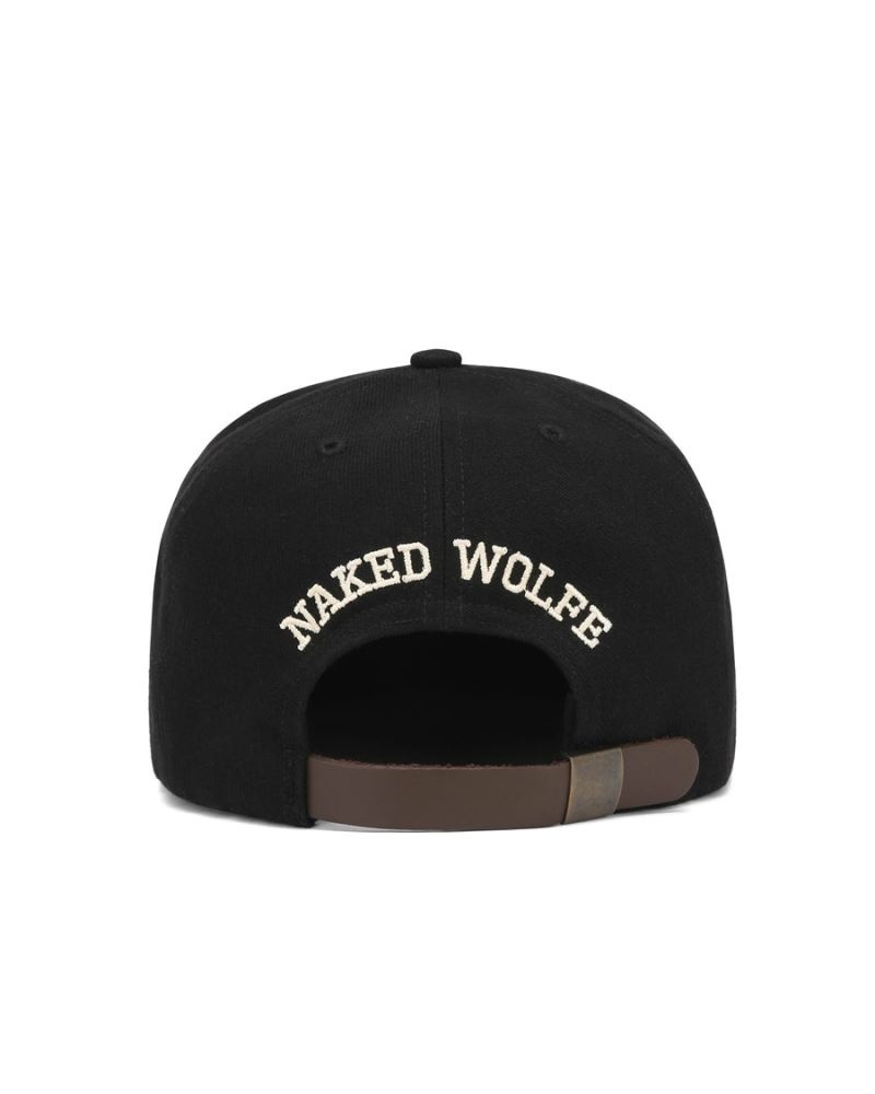 Black Naked Wolfe Wool Wolfe Men's Caps | RIYADH 082MZFVYK