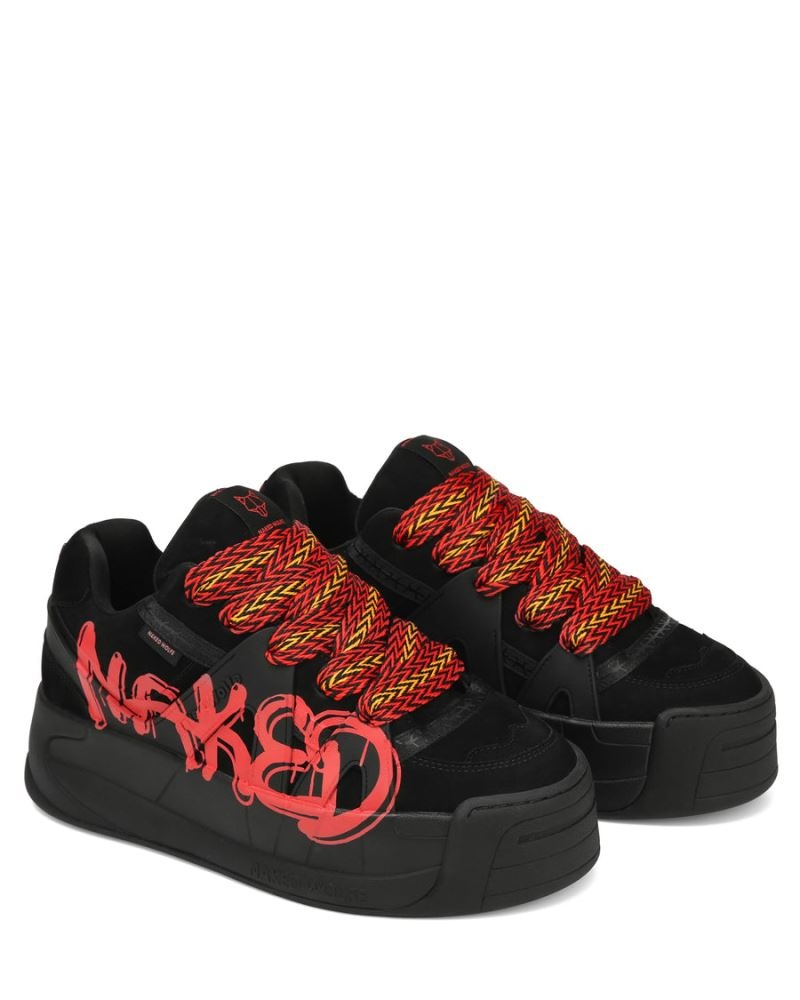 Black / Red Naked Wolfe Slide Men's Sneakers | RIYADH 391QYZAPI