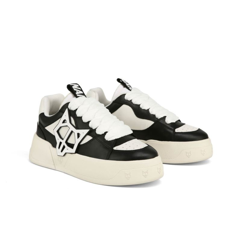 Black / White Naked Wolfe Kosa Men's Sneakers | RIYADH 847OPCQJI