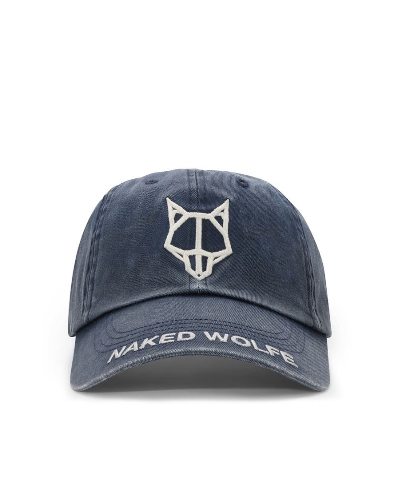 Blue Naked Wolfe Baseball Washed Men\'s Caps | RIYADH 785DQFBPA