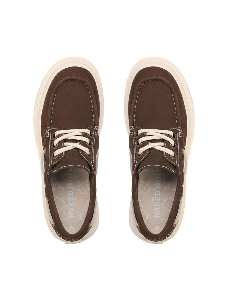 Brown Naked Wolfe Dock Men's Loafers | RIYADH 943XRIHQL