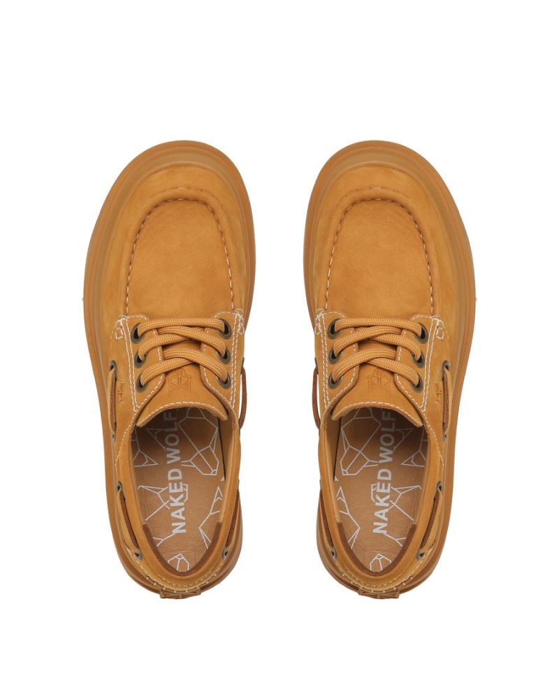 Brown Naked Wolfe Dock Wheat Men's Loafers | RIYADH 046IRBQFY