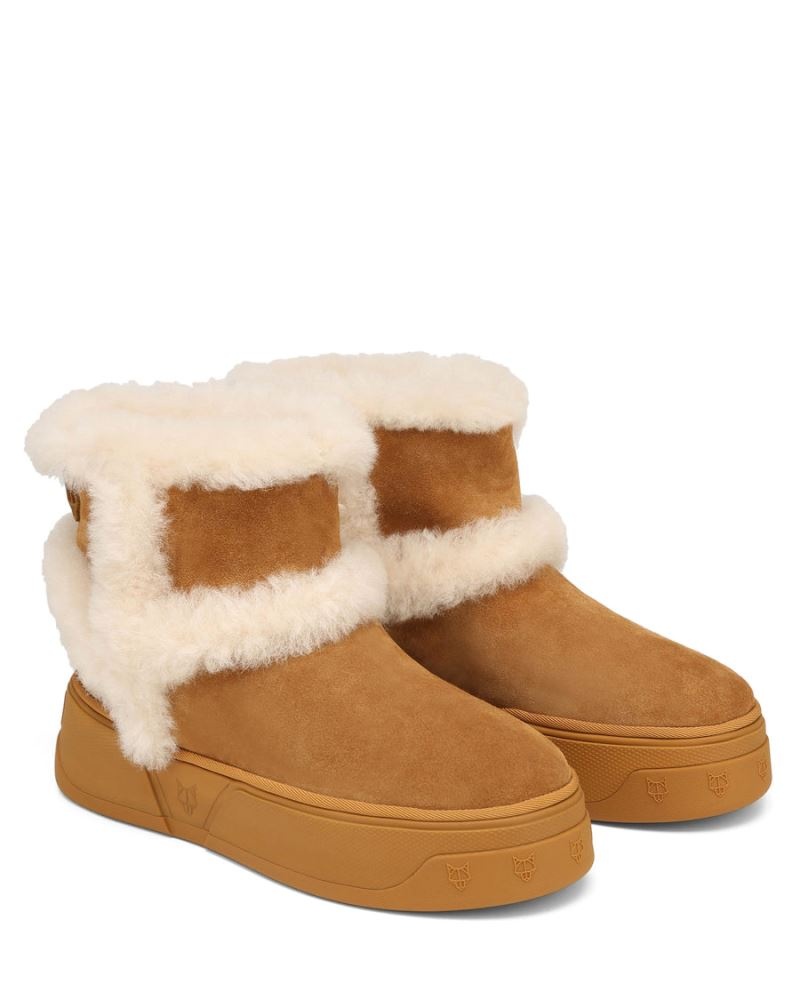 Brown Naked Wolfe K-01 Shearling Men's Boots | RIYADH 402XMWGES