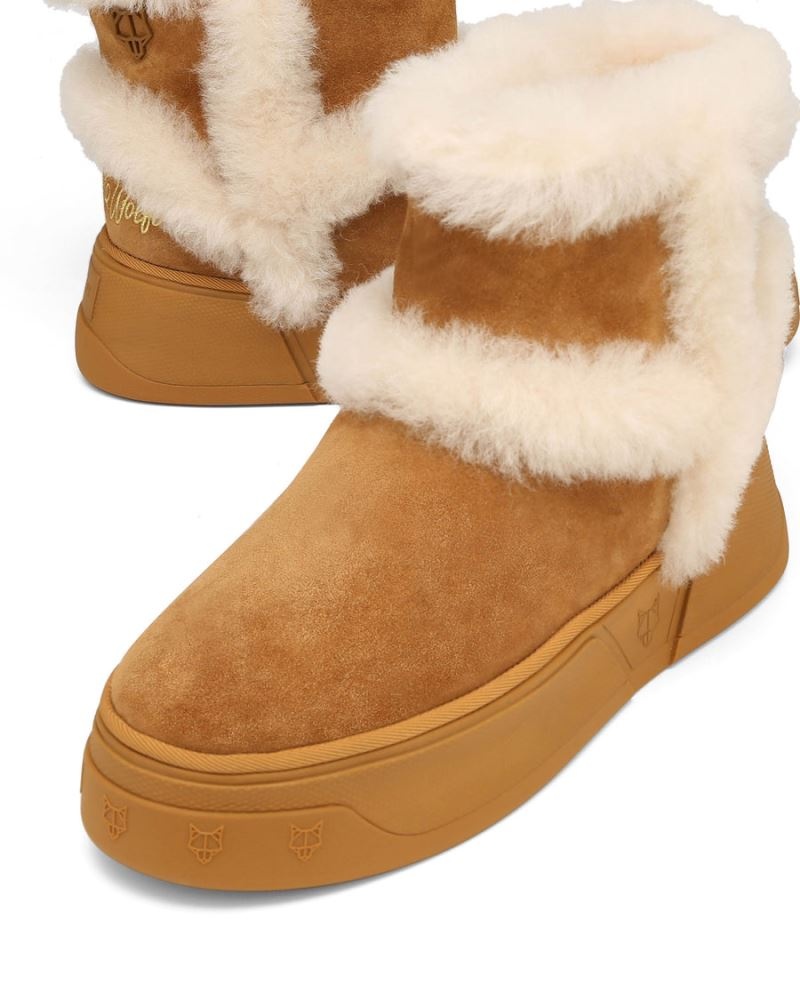 Brown Naked Wolfe K-01 Shearling Men's Boots | RIYADH 402XMWGES