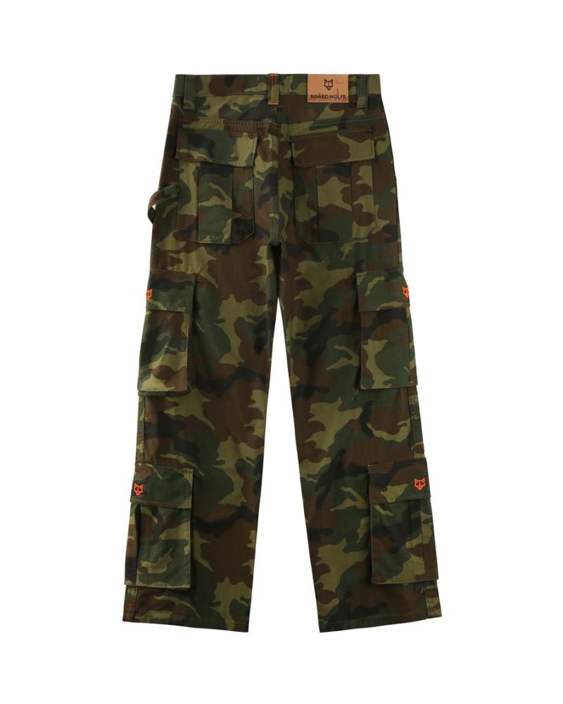 Camo Naked Wolfe Baggy Pocket Cargo Men's Pants | RIYADH 650BLJXPO