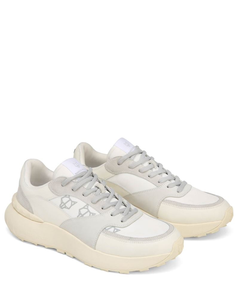 Cream Naked Wolfe Dart Ice Suede Men's Sneakers | RIYADH 568FOYKPJ