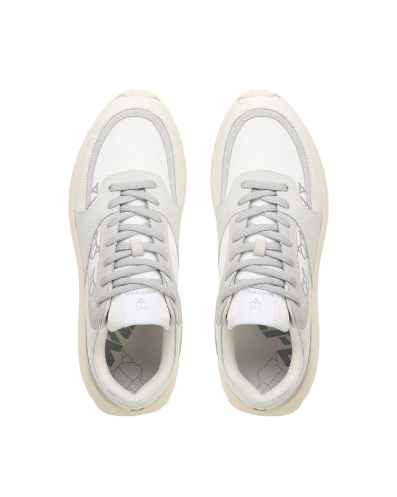 Cream Naked Wolfe Dart Ice Suede Men's Sneakers | RIYADH 568FOYKPJ