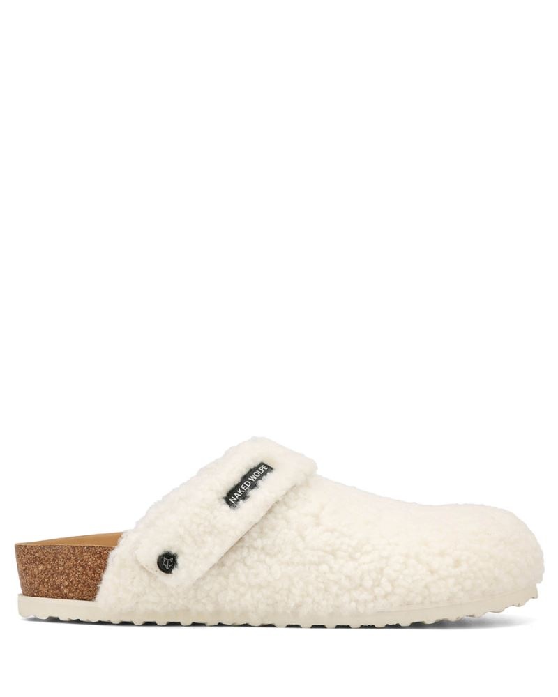 Cream Naked Wolfe Malta Shearling Men\'s Slippers | RIYADH 816PLIQDM