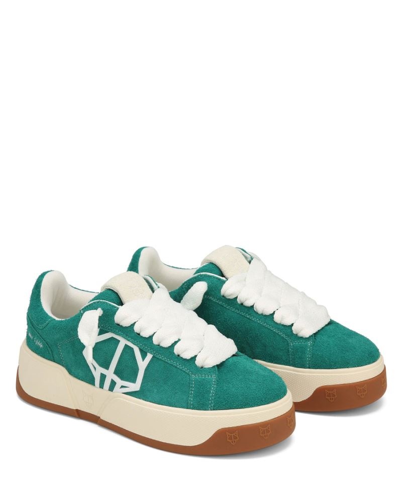 Green Naked Wolfe Kray Hairy Cow Suede Forrest Men's Sneakers | RIYADH 903GEJUAD