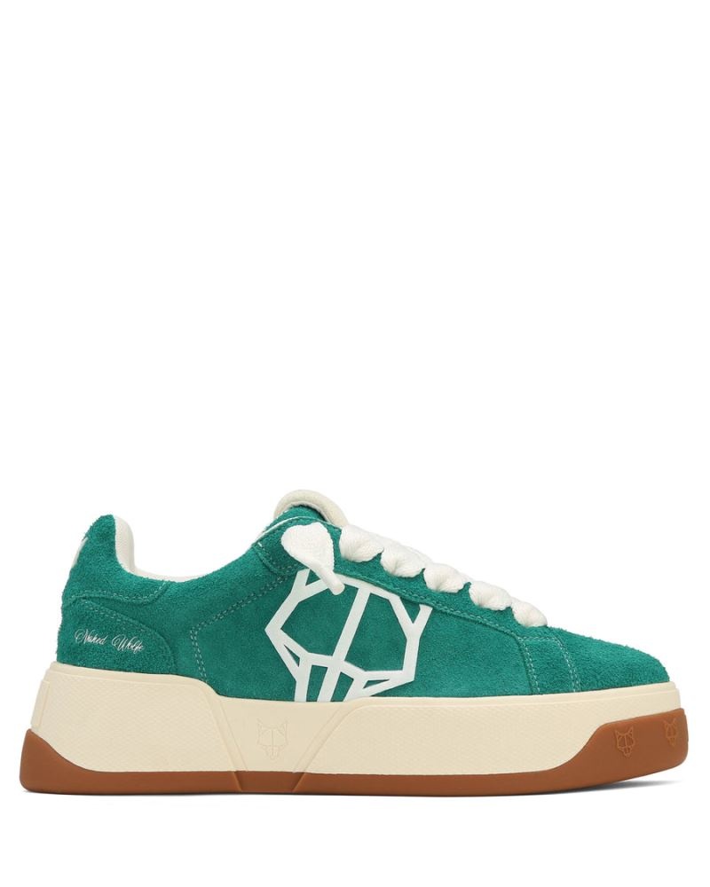 Green Naked Wolfe Kray Hairy Cow Suede Forrest Men\'s Sneakers | RIYADH 903GEJUAD