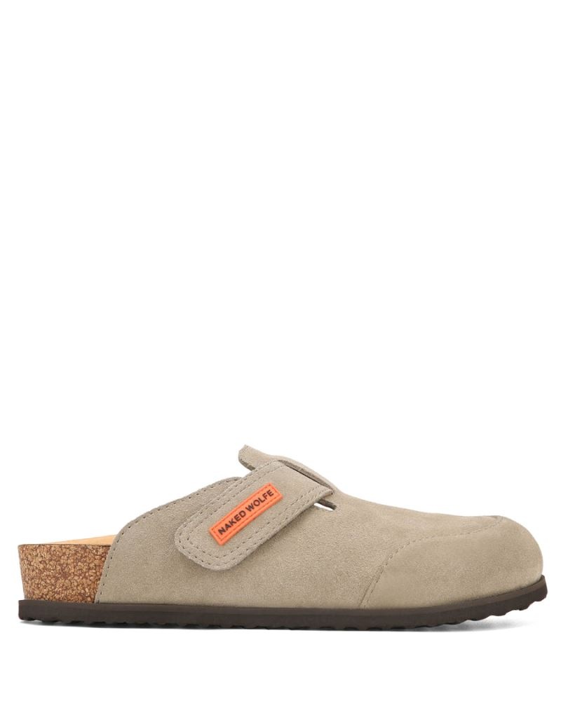 Grey Brown Naked Wolfe Melt Suede Men\'s Slippers | RIYADH 058JPSHLD