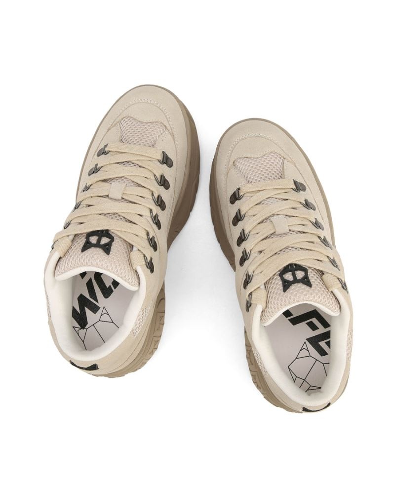 Grey Brown Naked Wolfe Slash Kid Suede Women's Sneakers | RIYADH 139ZSRJHT