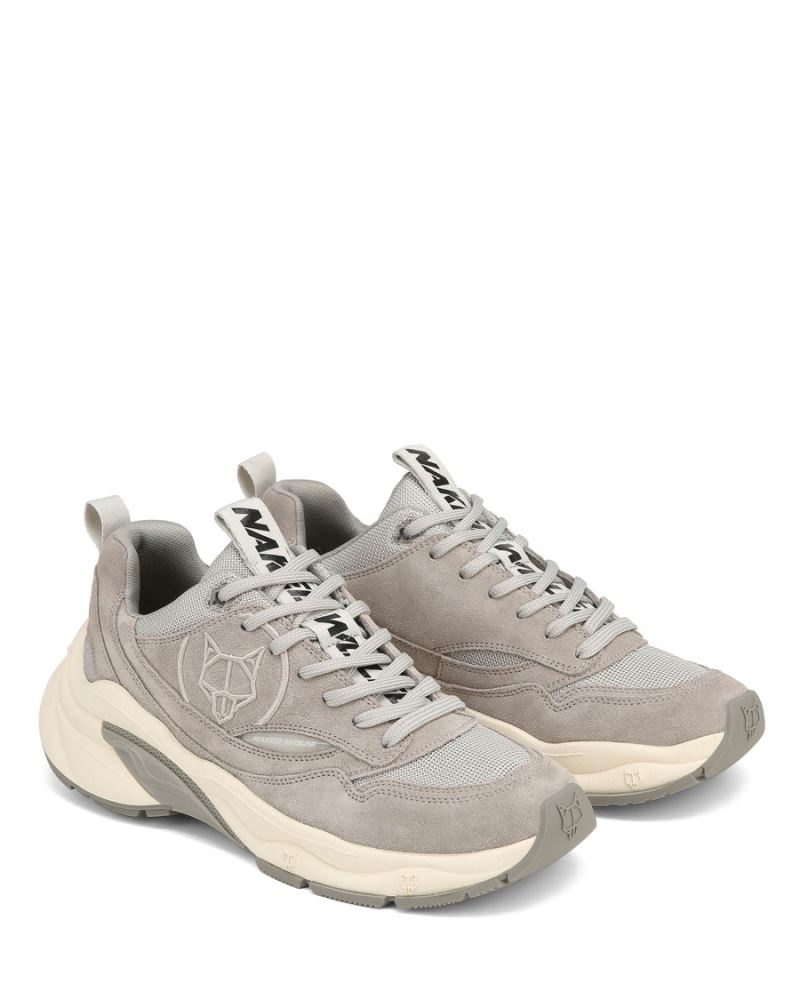 Grey Naked Wolfe Fox Suede Men's Sneakers | RIYADH 250TUYMHO