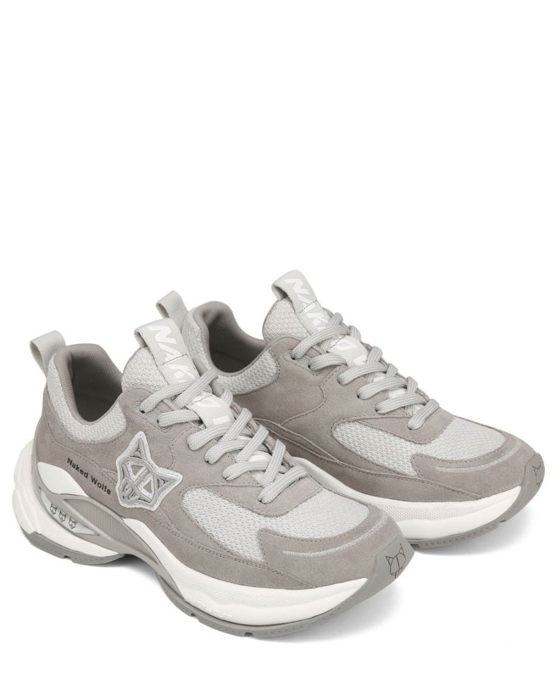 Grey Naked Wolfe Super Suede Women's Sneakers | RIYADH 650HKEMRA