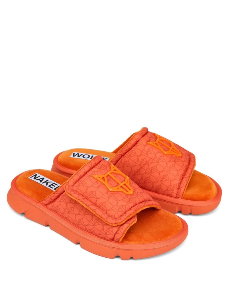 Orange Naked Wolfe Alaska Monogram Men's Slides | RIYADH 790XIVWHP