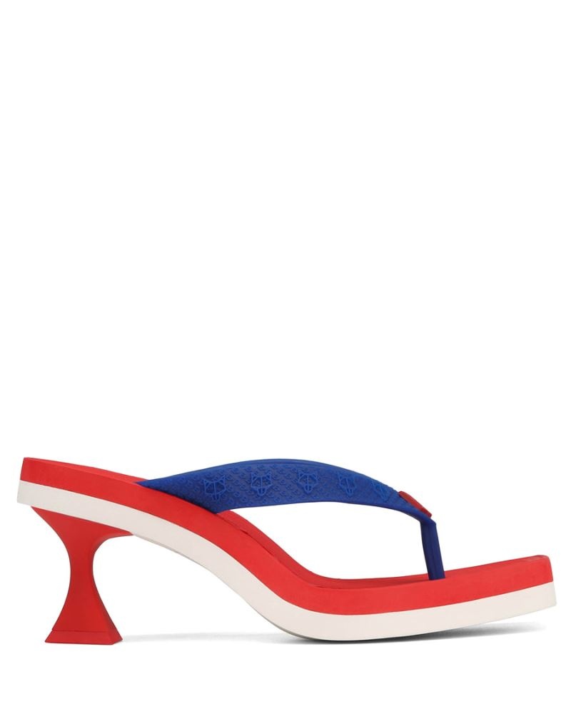 Red / Blue Naked Wolfe Foxy USA Women\'s Heels | RIYADH 826GVPXFC