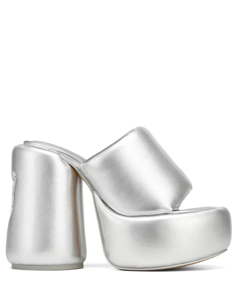 Silver Naked Wolfe Wow Women\'s Platform Sandals | RIYADH 361NLMTWB