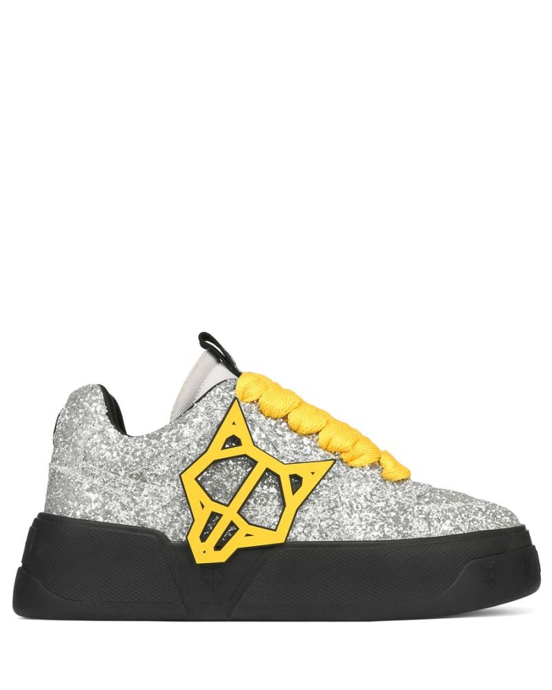 Silver / Black Naked Wolfe Kosa Sparkle Men's Sneakers | RIYADH 148PZLMSX