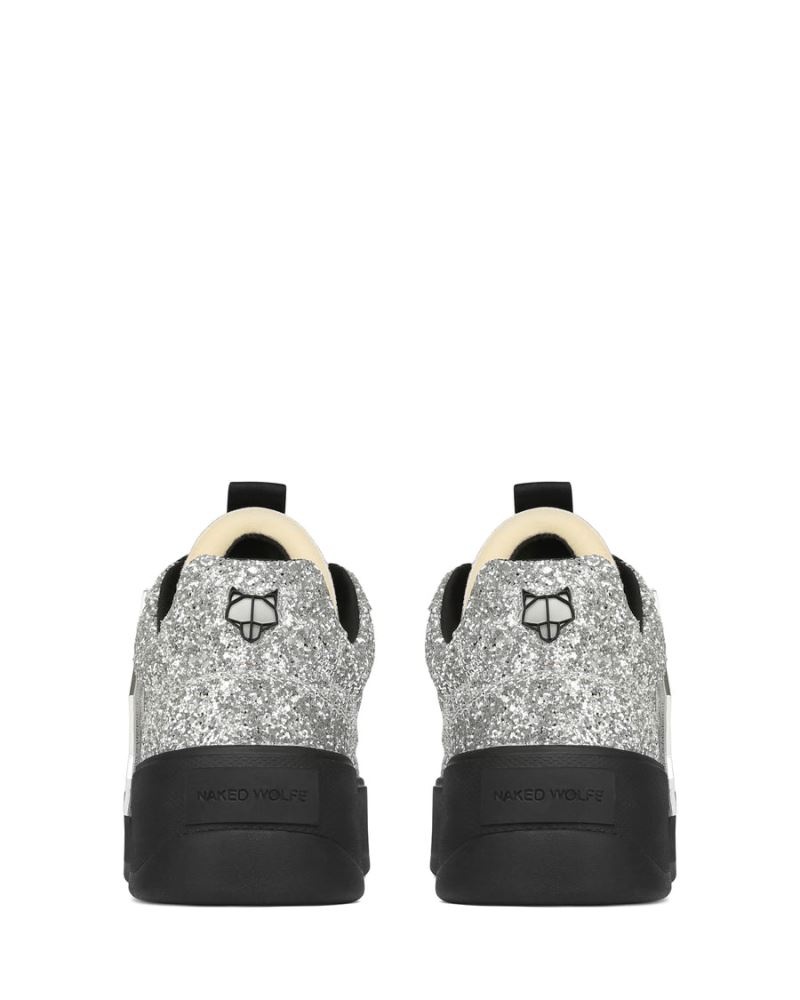 Silver / Black Naked Wolfe Kosa Sparkle Men's Sneakers | RIYADH 148PZLMSX