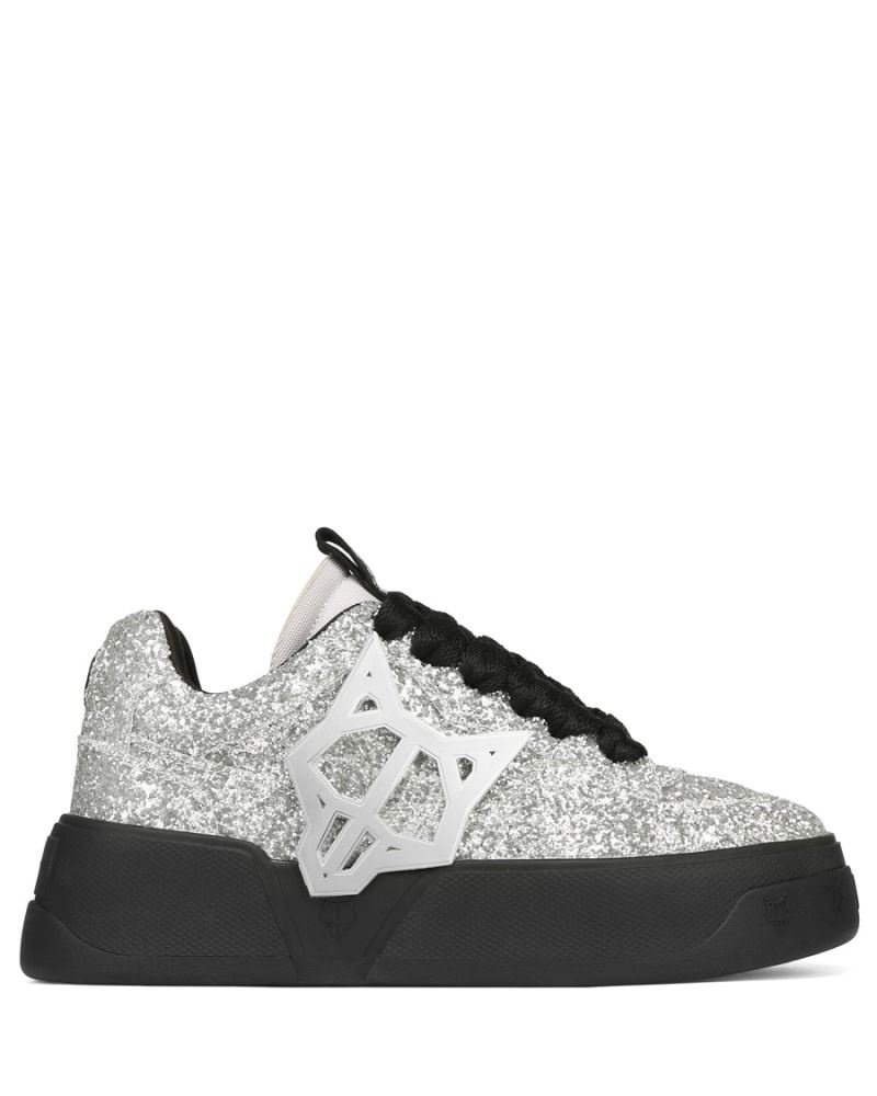 Silver / Black Naked Wolfe Kosa Sparkle Men\'s Sneakers | RIYADH 148PZLMSX