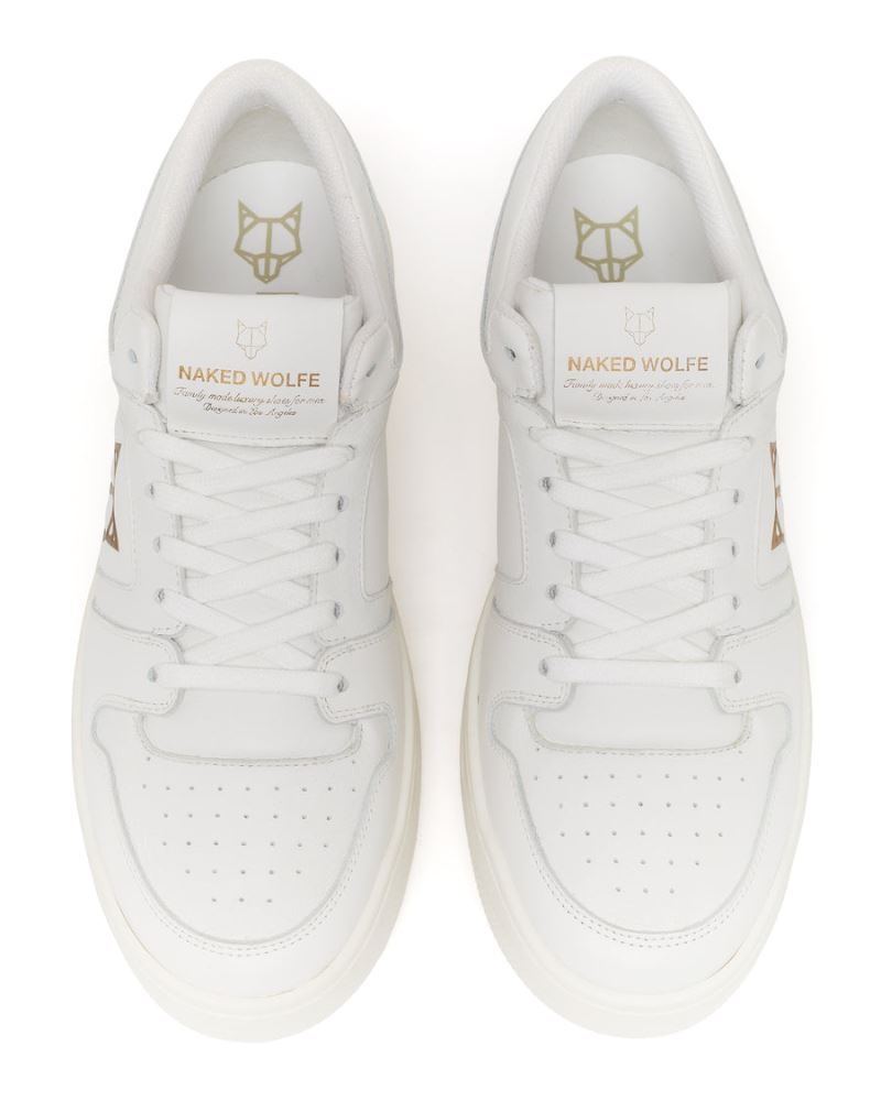 White Naked Wolfe CM-01 Triple Leather Men's Sneakers | RIYADH 865RYWCTK