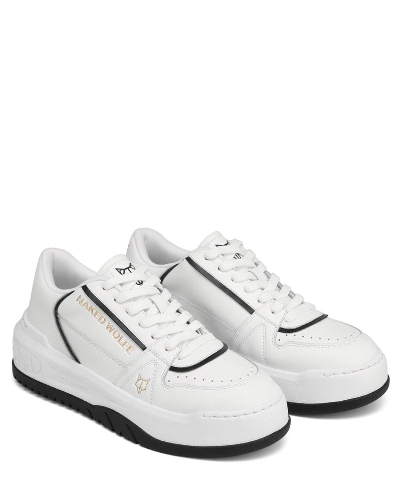 White Naked Wolfe Cara Leather Women's Sneakers | RIYADH 719SFHLIP