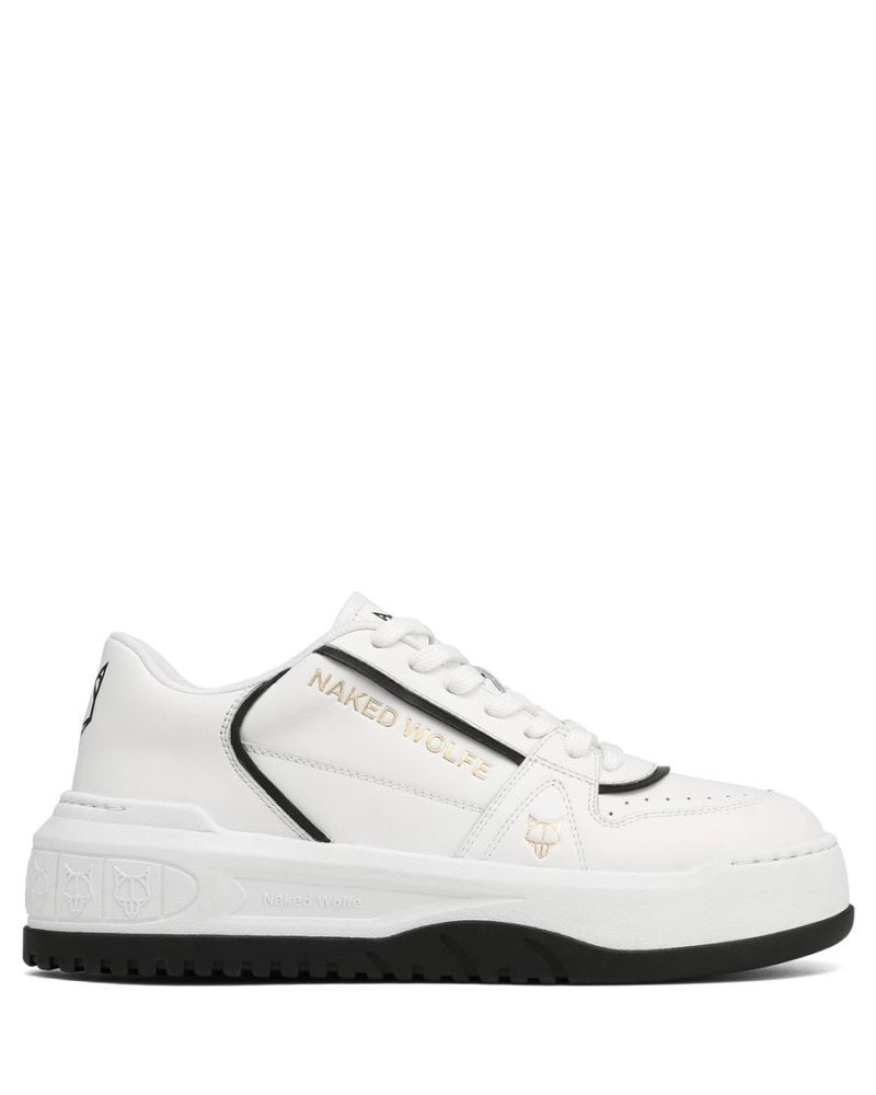 White Naked Wolfe Cara Leather Women\'s Sneakers | RIYADH 719SFHLIP