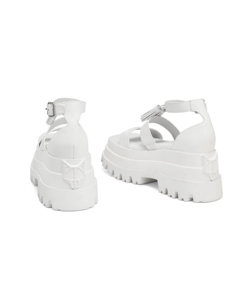 White Naked Wolfe Dare Women's Platform Sandals | RIYADH 184MZNQWG