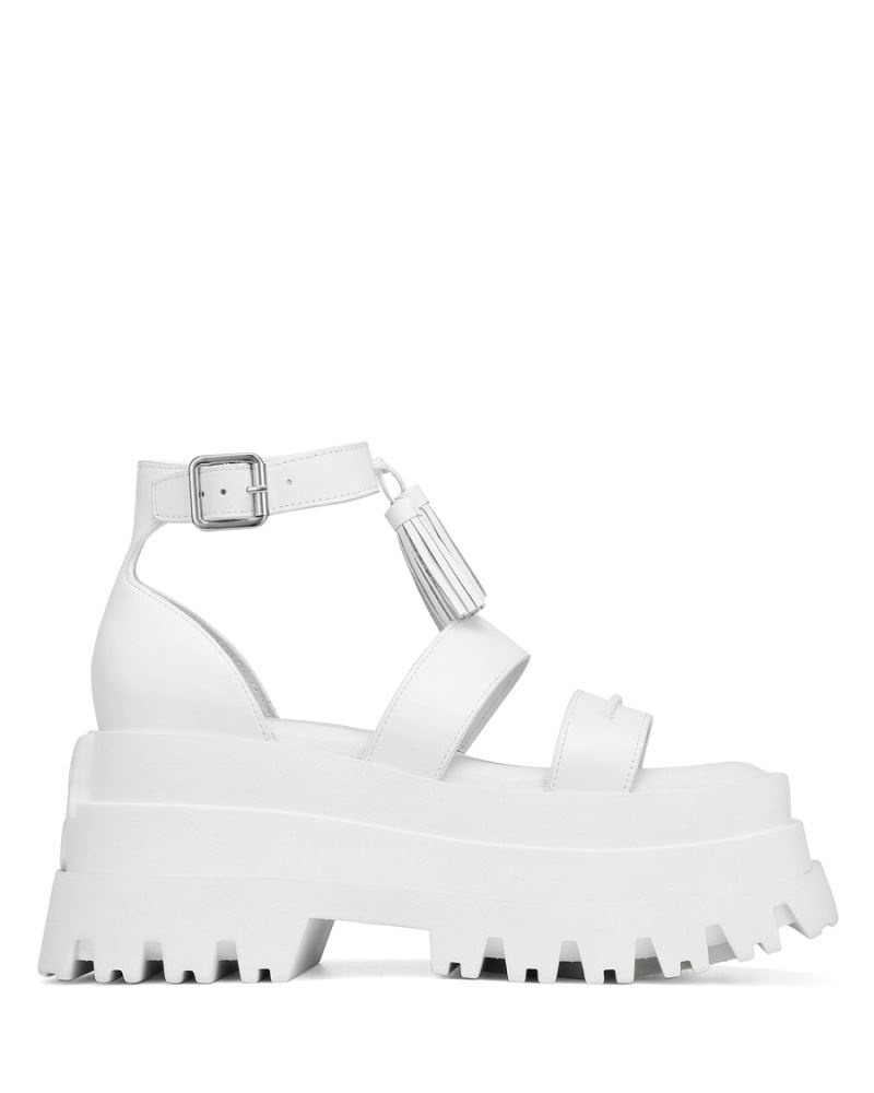 White Naked Wolfe Dare Women\'s Platform Sandals | RIYADH 184MZNQWG