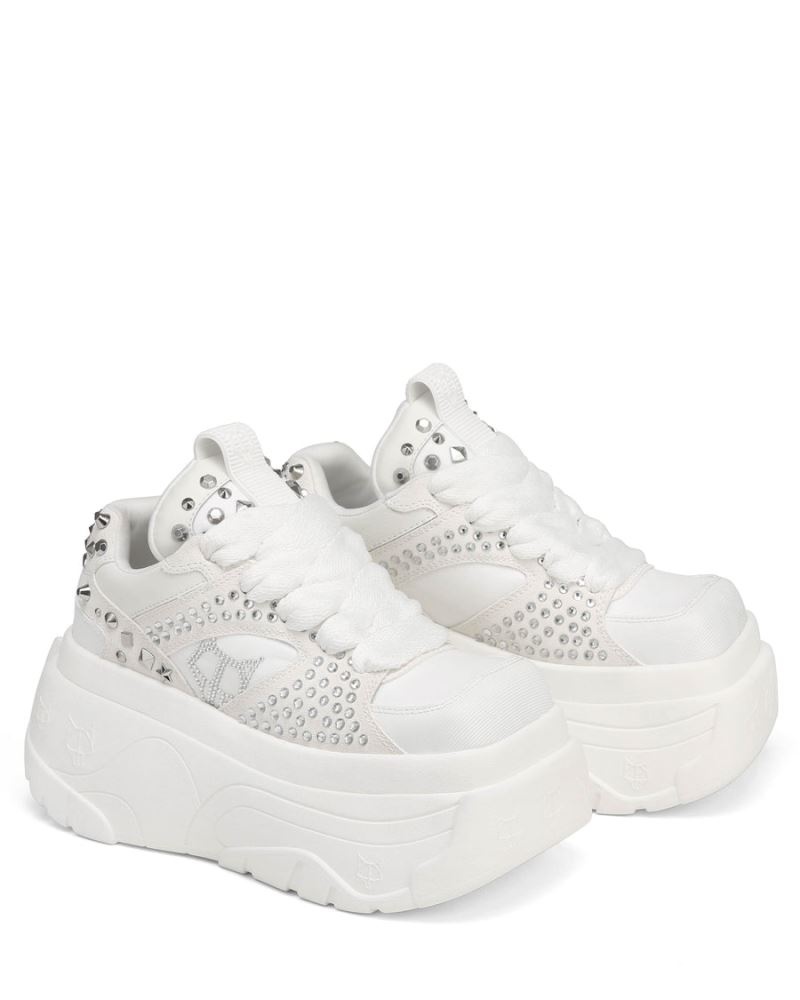 White Naked Wolfe Fantasy Diamonds Women's Sneakers | RIYADH 615ZMTBSK