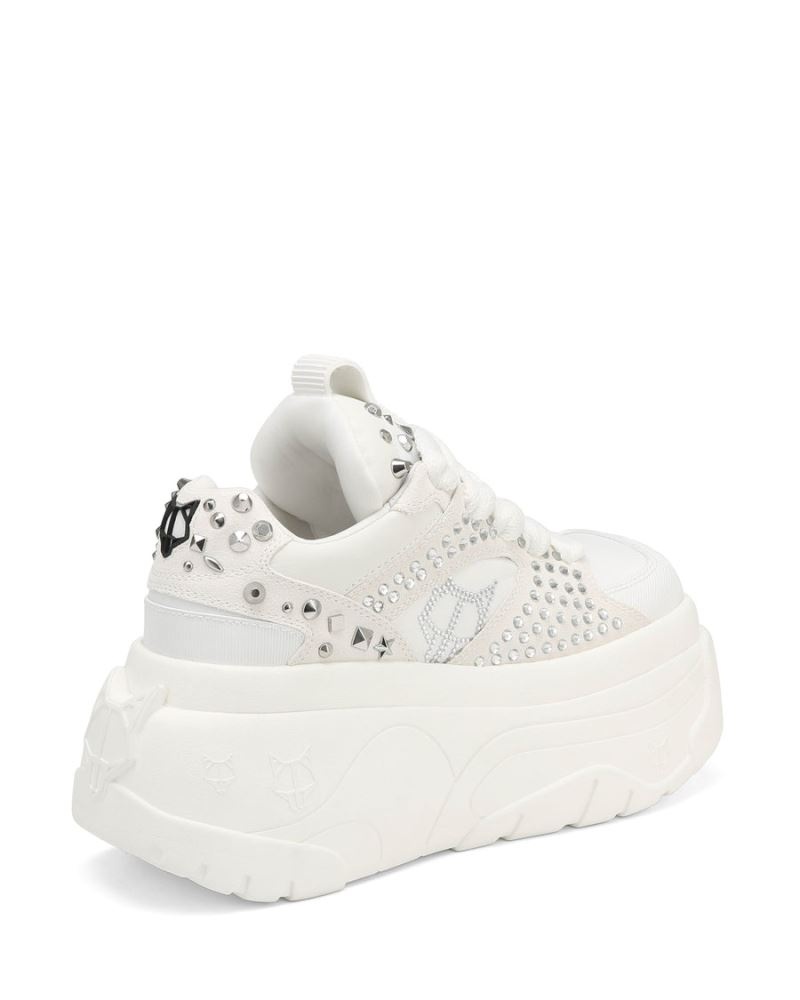 White Naked Wolfe Fantasy Diamonds Women's Sneakers | RIYADH 615ZMTBSK