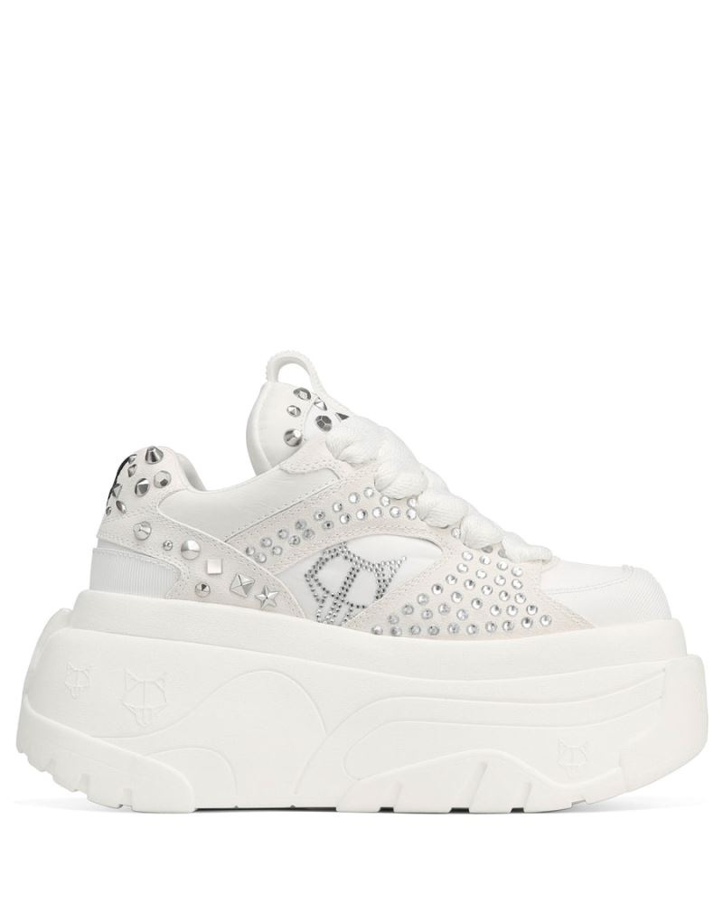 White Naked Wolfe Fantasy Diamonds Women\'s Sneakers | RIYADH 615ZMTBSK