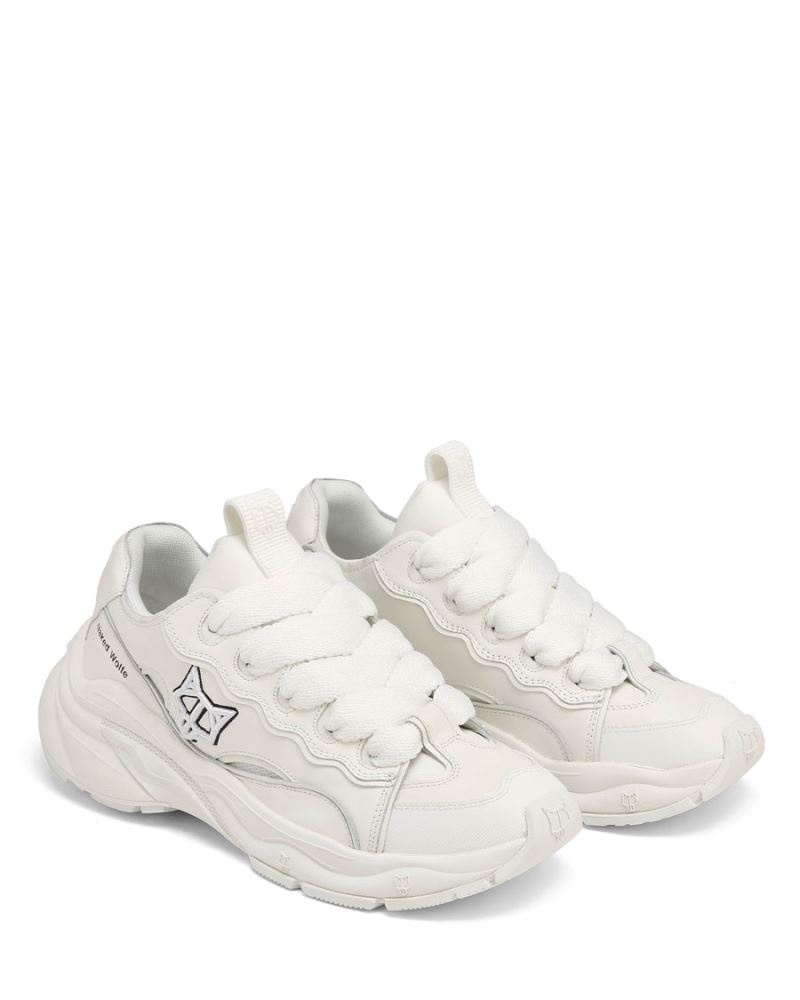 White Naked Wolfe Flip Cow Leather Men's Sneakers | RIYADH 028HVPXIN