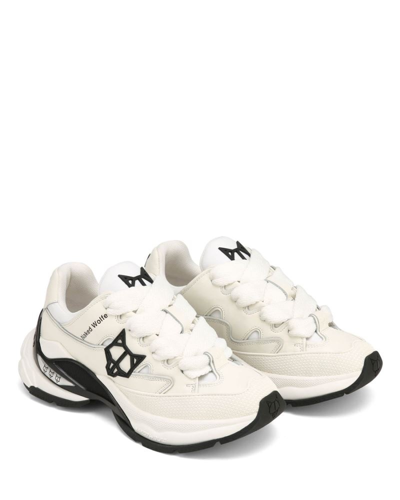 White Naked Wolfe Freeway Leather Women's Sneakers | RIYADH 126ONQPXA