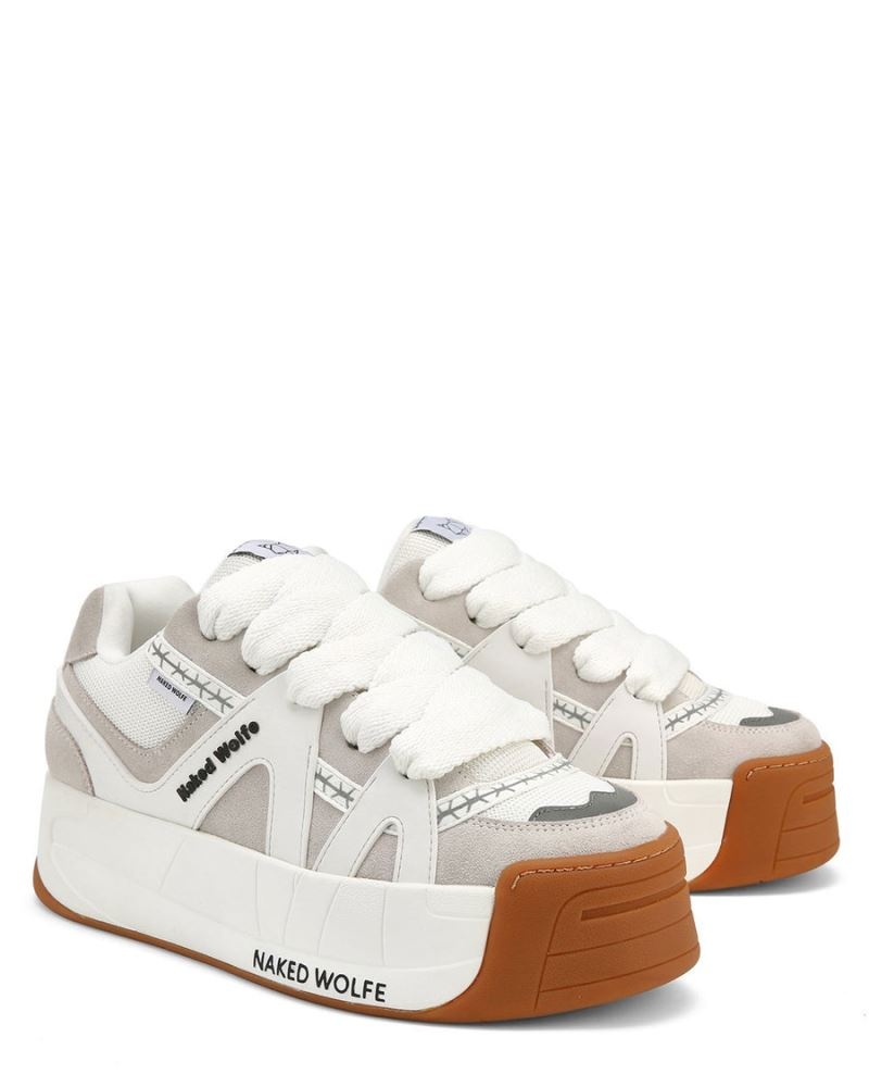 White Naked Wolfe Slide Men's Sneakers | RIYADH 751TREGNI