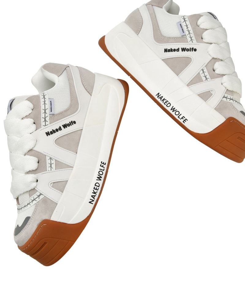 White Naked Wolfe Slide Men's Sneakers | RIYADH 751TREGNI