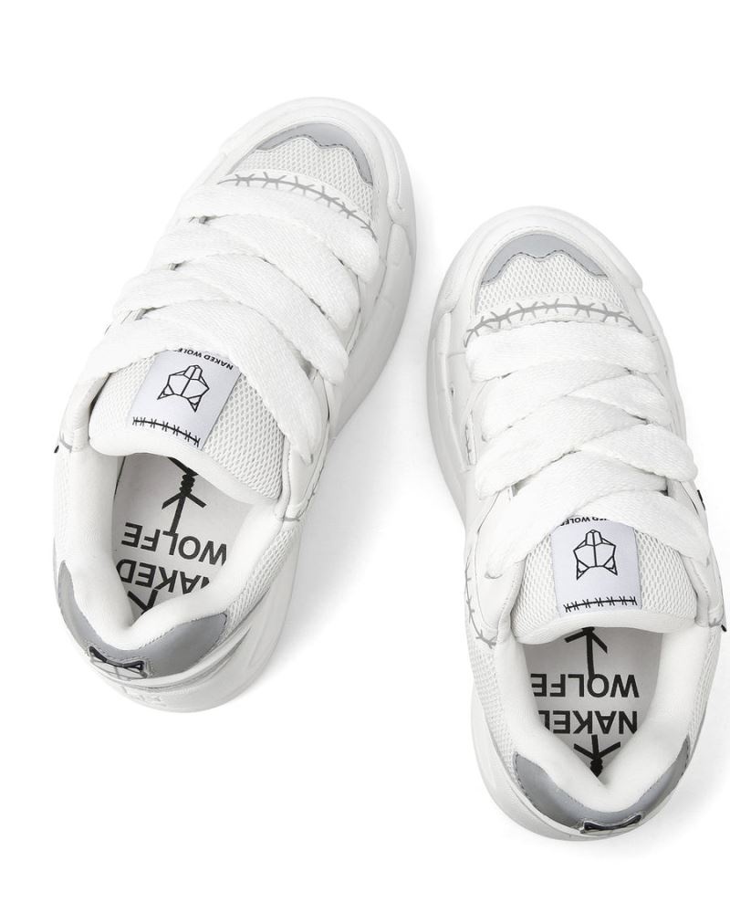 White Naked Wolfe Slider Women's Sneakers | RIYADH 629ANCKYX