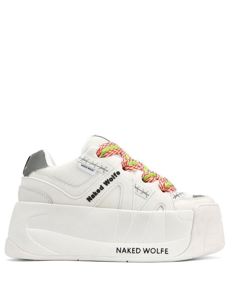 White Naked Wolfe Slider Women\'s Sneakers | RIYADH 629ANCKYX